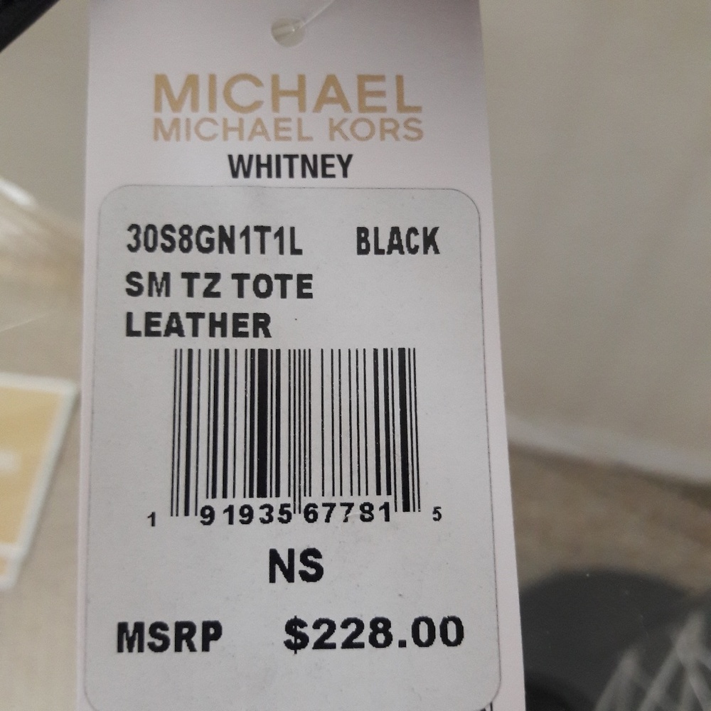 NWT MICHAEL KORS LEATHER WHITNEY SMOLE TOTE BAG - Picture 8 of 8